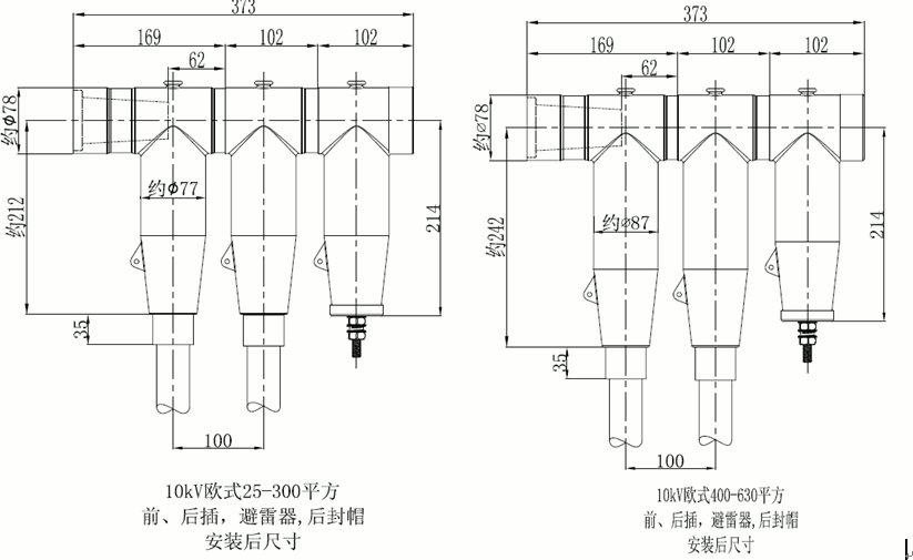 币游国际官方网站核材15kV欧式630-1250A非屏障型可疏散毗连器结构尺寸2.gif